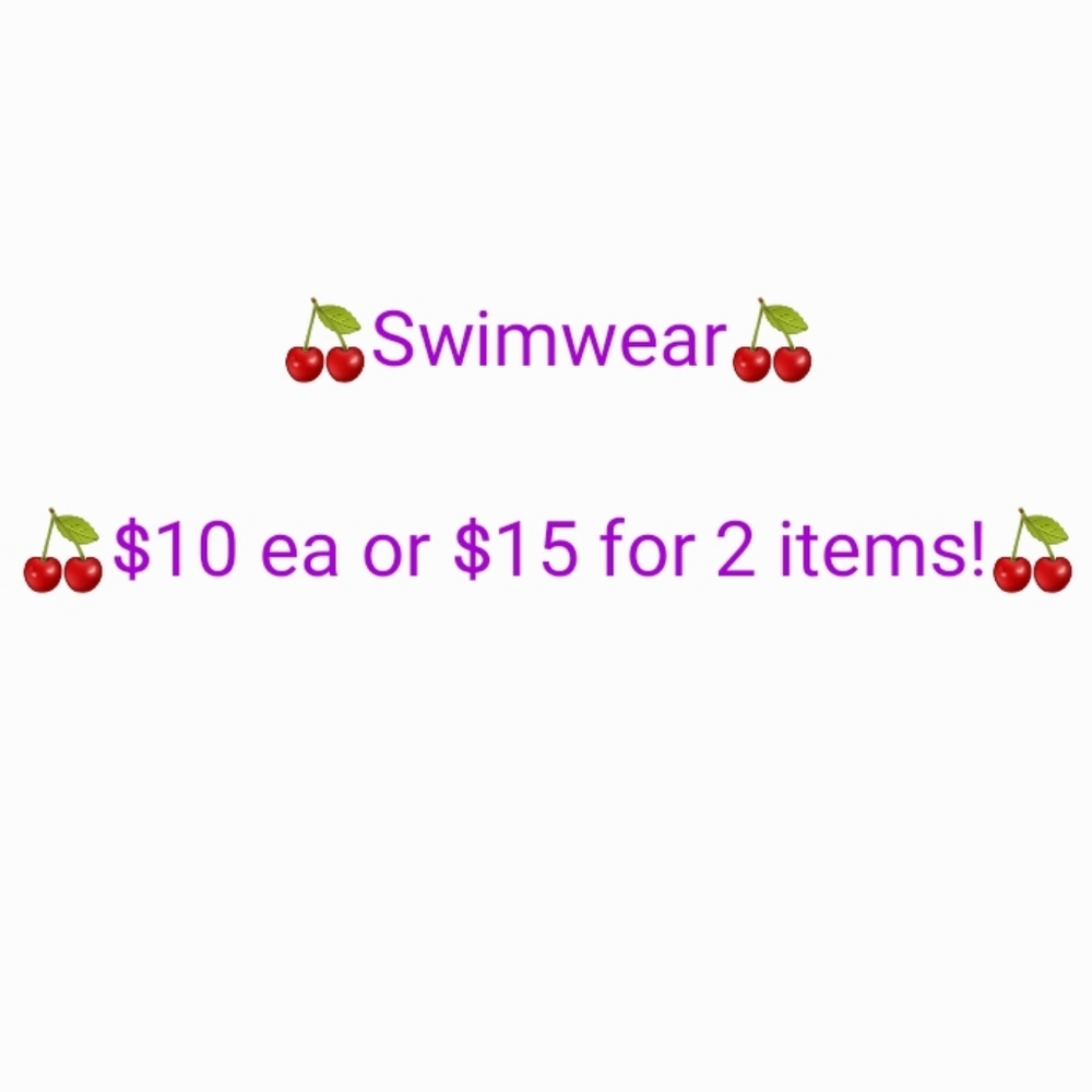 Swimwear of all sorts! One pieces, separates